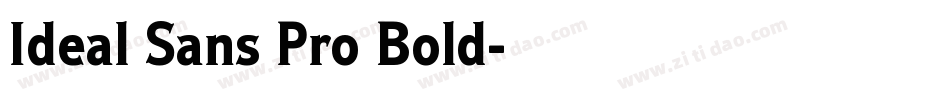 Ideal Sans Pro Bold字体转换